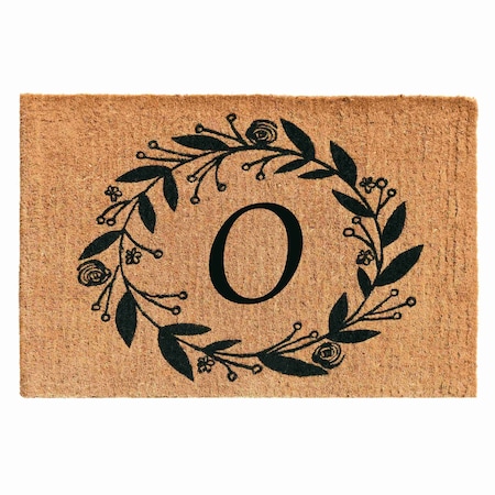 Monogram Door Mat, Black, Natural, 24 in W x 36 in L